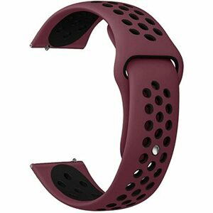 Eternico Sporty Universal Quick Release 20 mm Solid Black and Bordo