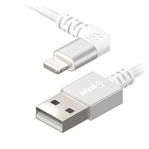 AlzaPower 90Core USB-A to Lightning MFi 1m strieborný