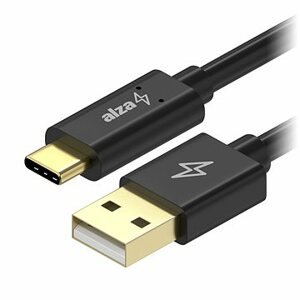 AlzaPower Core Charge USB-A to USB-C 2.0 0.5m čierny