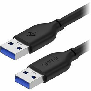 AlzaPower Core USB-A to USB-A 3.2 Gen 1 2m čierny