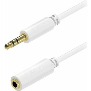 AlzaPower Core Audio 3,5 mm Jack (M) to 3,5 mm Jack (F) 2 m biely