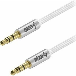 AlzaPower AluCore Audio 3,5 mm Jack (M) to 3,5 mm Jack (M) 2 m strieborný