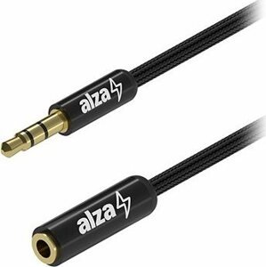 AlzaPower AluCore Audio 3,5 mm Jack (M) to 3,5 mm Jack (F) 1 m čierny