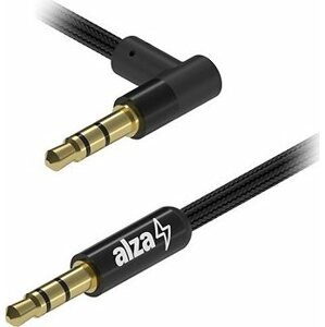 AlzaPower 90Core Audio 3.5mm Jack (M) to 3.5mm Jack 90° (M) 1 m čierny