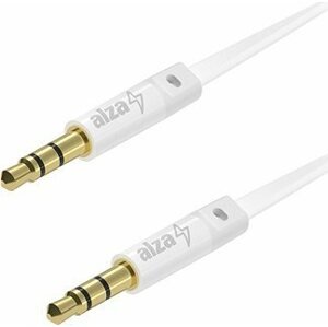 Alzapower FlatCore Audio 3,5 mm Jack (M) to 3,5 mm Jack (M) 1 m biely