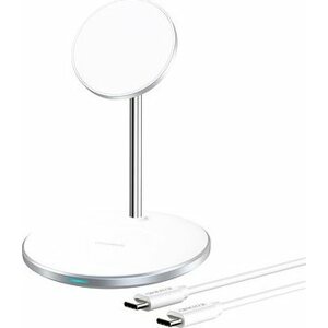 Choetech 2-in-1 Wireless Charger Holder (for iPhone MagSafe + AirPods) White