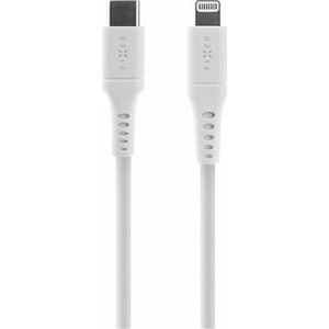 FIXED Cable USB-C/Lightning a podporou PD 2 m certifikácia MFi Liquid silicone biely