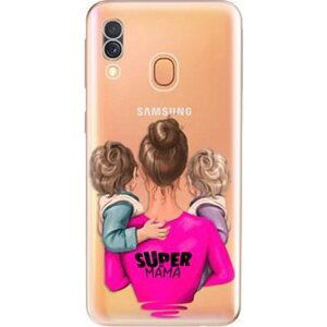 iSaprio Super Mama - Two Boys na Samsung Galaxy A40