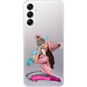 iSaprio Kissing Mom pro Brunette and Boy pre Samsung Galaxy A14 / A14 5G