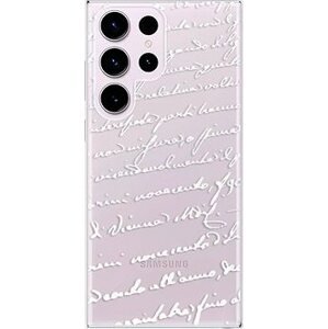 iSaprio Handwriting 01 pro white na Samsung Galaxy S23 Ultra