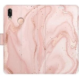 iSaprio flip puzdro RoseGold Marble na Huawei P20 Lite