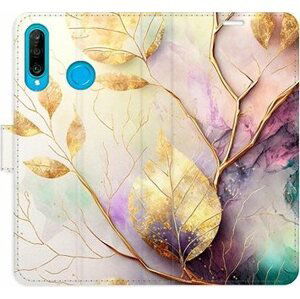 iSaprio flip puzdro Gold Leaves 02 na Huawei P30 Lite