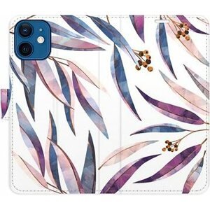 iSaprio flip pouzdro Ornamental Leaves pro iPhone 12 mini