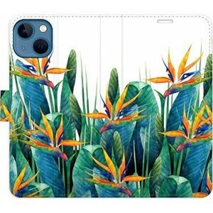 iSaprio flip pouzdro Exotic Flowers 02 pro iPhone 13