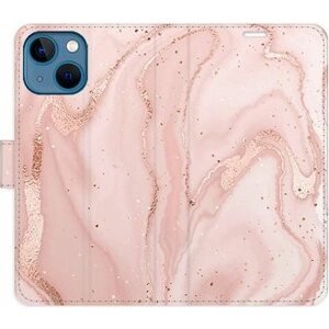 iSaprio flip puzdro RoseGold Marble pre iPhone 13 mini