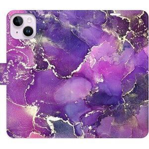 iSaprio flip puzdro Purple Marble pre iPhone 14 Plus