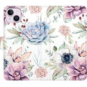 iSaprio flip puzdro Succulents Pattern pre iPhone 14 Plus