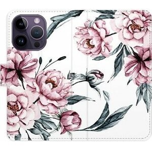 iSaprio flip pouzdro Pink Flowers pro iPhone 14 Pro