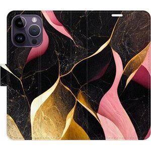 iSaprio flip puzdro Gold Pink Marble 02 pre iPhone 14 Pro Max