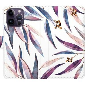 iSaprio flip puzdro Ornamental Leaves na iPhone 14 Pro Max