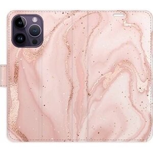 iSaprio flip pouzdro RoseGold Marble pro iPhone 14 Pro Max