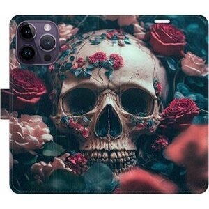 iSaprio flip puzdro Skull in Roses 02 pre iPhone 14 Pro Max