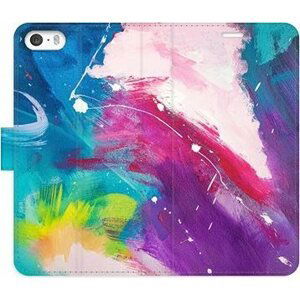 iSaprio flip pouzdro Abstract Paint 05 pro iPhone 5/5S/SE
