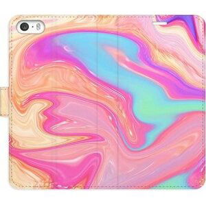 iSaprio flip pouzdro Abstract Paint 07 pro iPhone 5/5S/SE