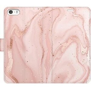 iSaprio flip puzdro RoseGold Marble pre iPhone 5/5S/SE