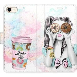 iSaprio flip puzdro Donut Worry Girl pre iPhone 7/8/SE 2020