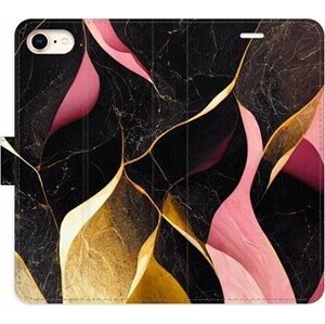 iSaprio flip puzdro Gold Pink Marble 02 pre iPhone 7/8/SE 2020