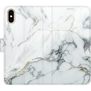 iSaprio flip puzdro SilverMarble 15 pre iPhone X/XS