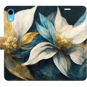 iSaprio flip puzdro Gold Flowers pre iPhone XR