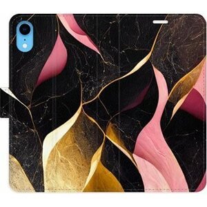 iSaprio flip puzdro Gold Pink Marble 02 pre iPhone XR