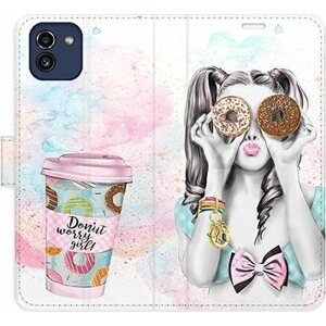 iSaprio flip puzdro Donut Worry Girl na Samsung Galaxy A03