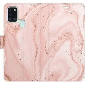 iSaprio flip pouzdro RoseGold Marble pro Samsung Galaxy A21s