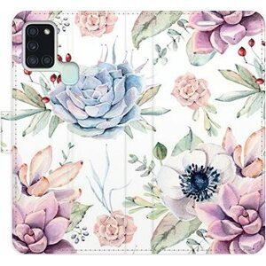 iSaprio flip puzdro Succulents Pattern na Samsung Galaxy A21s