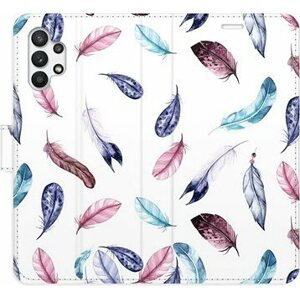 iSaprio flip pouzdro Colorful Feathers pro Samsung Galaxy A32