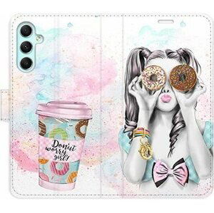 iSaprio flip puzdro Donut Worry Girl pre Samsung Galaxy A34 5G