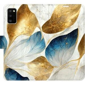 iSaprio flip puzdro GoldBlue Leaves pre Samsung Galaxy A41