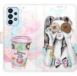 iSaprio flip puzdro Donut Worry Girl pre Samsung Galaxy A53 5G