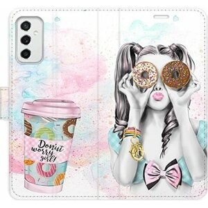 iSaprio flip puzdro Donut Worry Girl pre Samsung Galaxy M52 5G