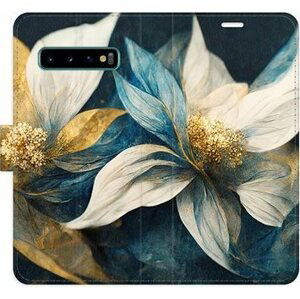 iSaprio flip puzdro Gold Flowers na Samsung Galaxy S10