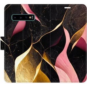 iSaprio flip pouzdro Gold Pink Marble 02 pro Samsung Galaxy S10