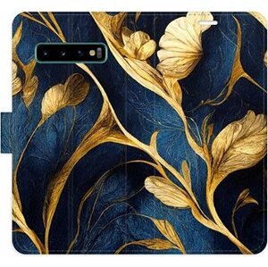 iSaprio flip puzdro GoldBlue pre Samsung Galaxy S10