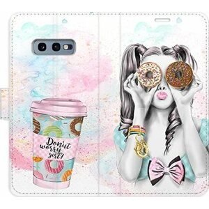 iSaprio flip pouzdro Donut Worry Girl pro Samsung Galaxy S10e