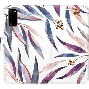 iSaprio flip pouzdro Ornamental Leaves pro Samsung Galaxy S20