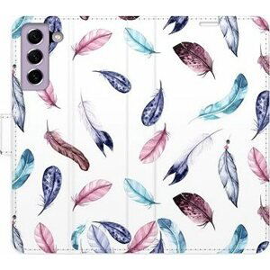 iSaprio flip puzdro Colorful Feathers na Samsung Galaxy S21 FE 5G