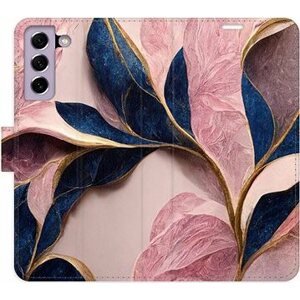 iSaprio flip puzdro Pink Leaves pre Samsung Galaxy S21 FE 5G