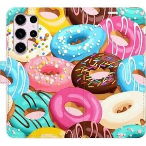 iSaprio flip puzdro Donuts Pattern 02 pre Samsung Galaxy S23 Ultra